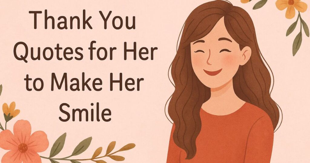 Thank You Appreciate Her Quotes for Her to Make Her Smile