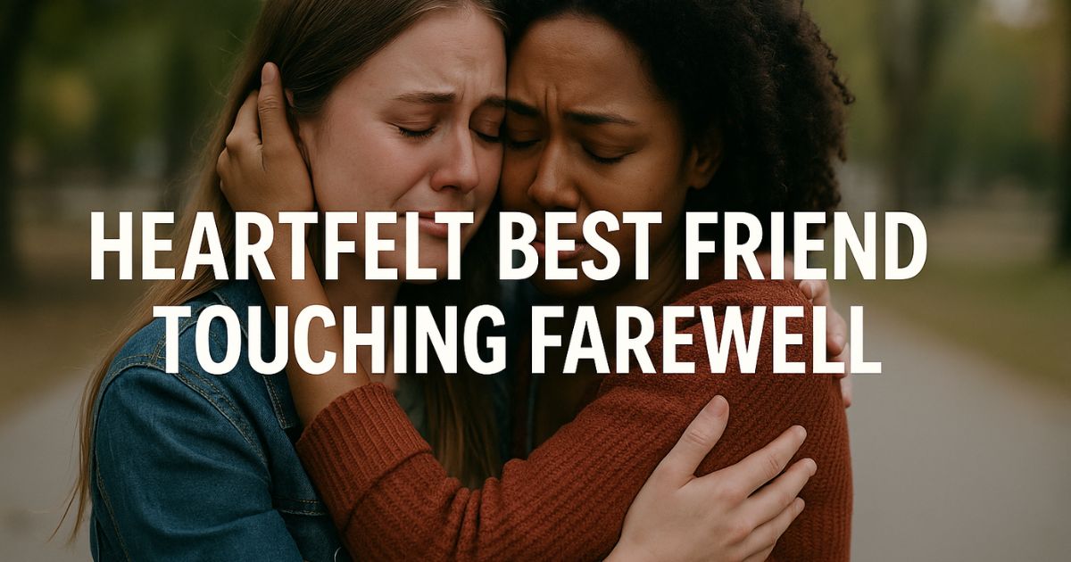 Top 57+ Heartfelt Best Friend Touching Farewell Quotes