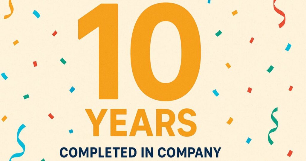 10 Years Completed in Company