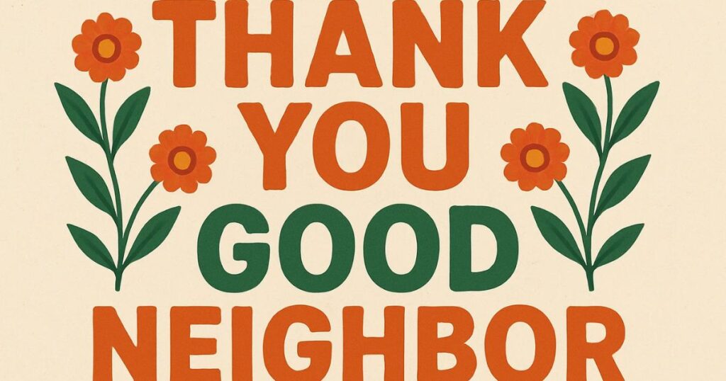 Appreciation Good Neighbor Thank You Neighbor Quotes
