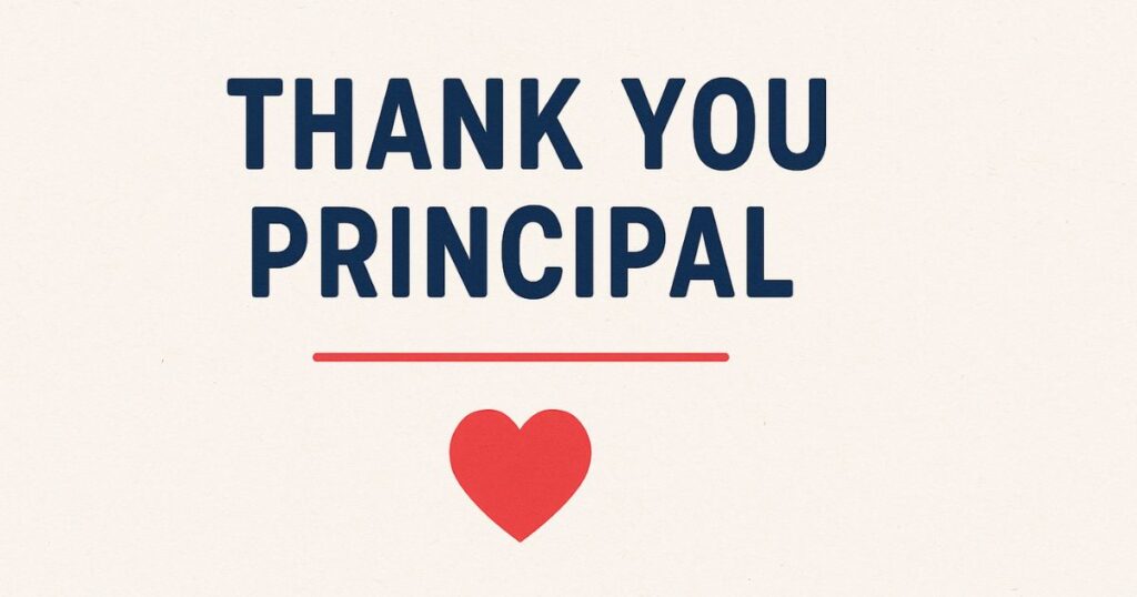 Short Thank You Quotes for Principal
