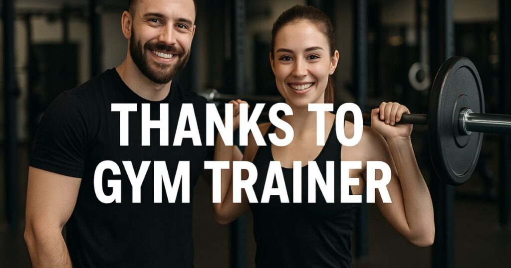 Thanks To Gym Trainer Quotes